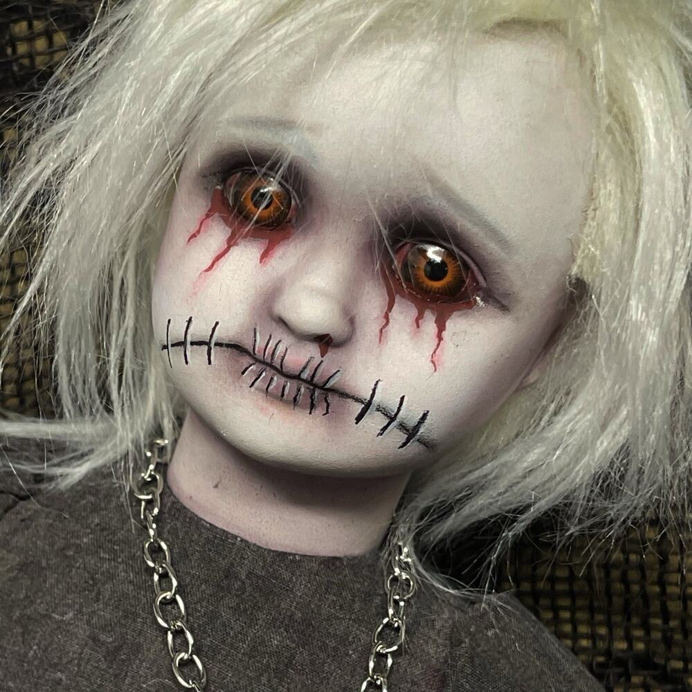 OOAK Creepy Odd 16” Haunting Creepy Spooky Ghost Halloween Horror Art Doll